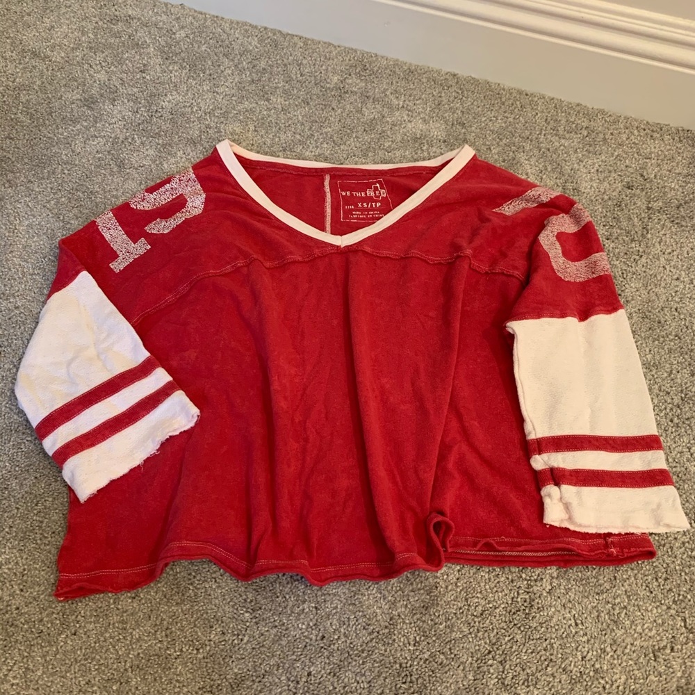 Free People We The Free Football Crop Tee